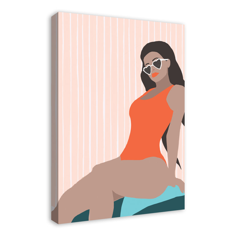 «Beach Girl», reproduction sur toile, H 30 po x l 20 po x P 1,25 po