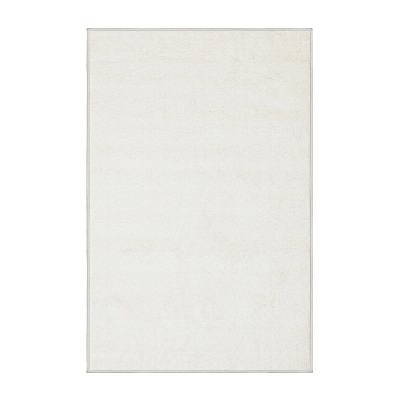 Tapis contemporain blanc cassé, Rectangle 5 pi x 7 pi