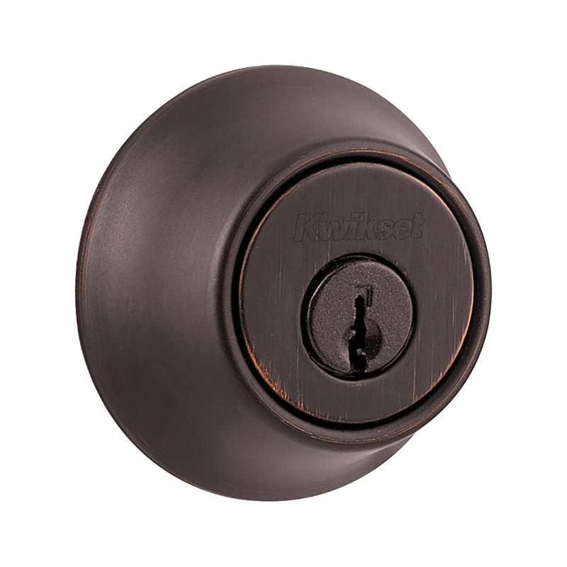 Single Cylinder Deadbolt, Venetian Bronze, Keyed Different