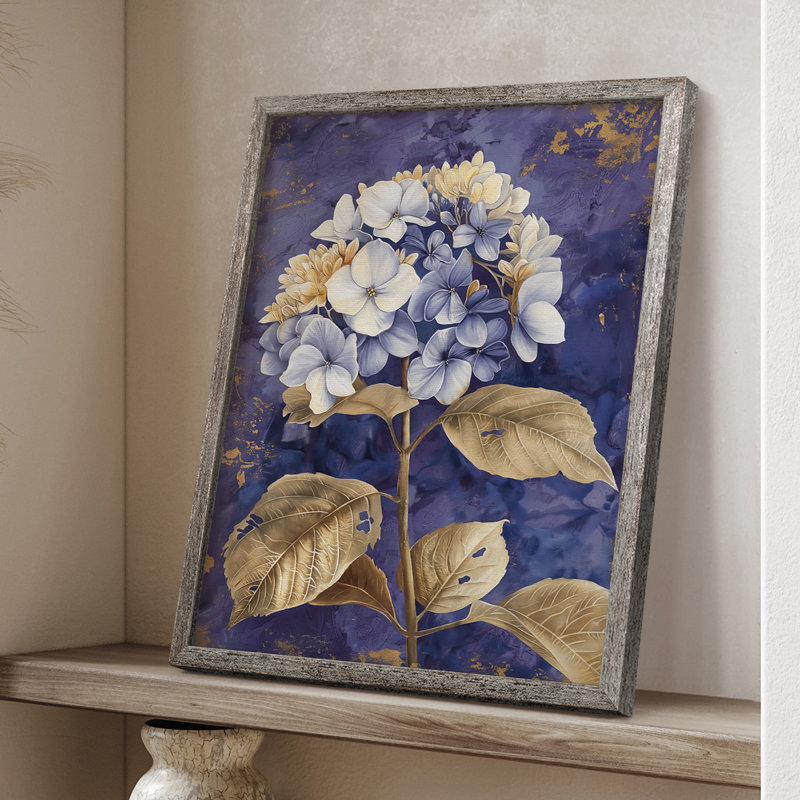 Reproduction encadrée FLORAL Series CCXL - bois massif, H 11 po x l 9 po