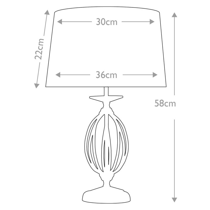 Thebes Metal Table Lamp, Polished Brass