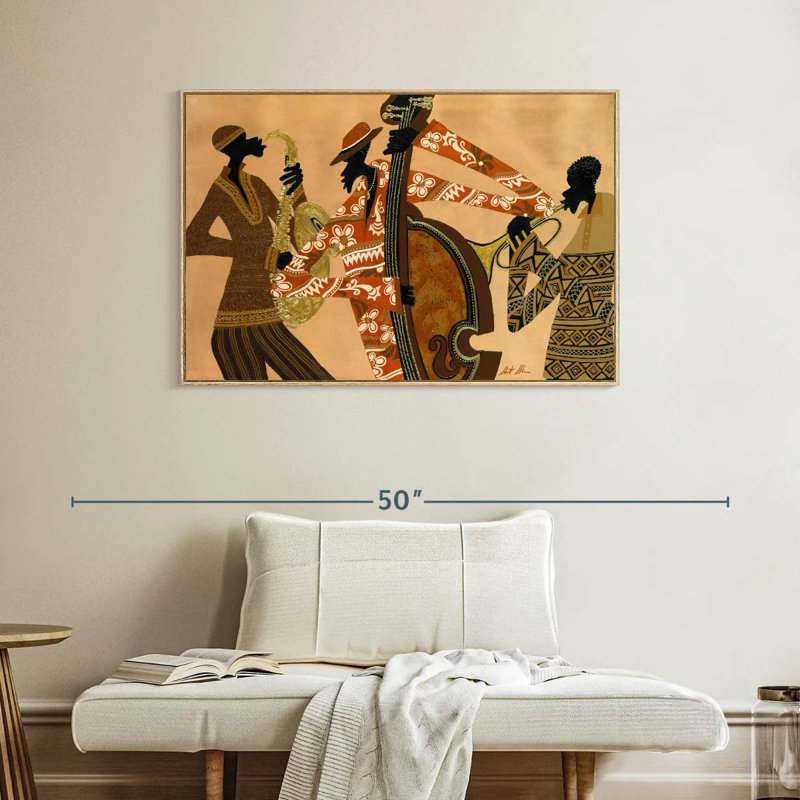 All That Jazz, Cadre flottant en bois naturel, 40 po x 27 po