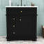 Meuble-lavabo simple autoportant moderne avec lavabo en céramique, porte à fermeture douce et grand rangement-938024090