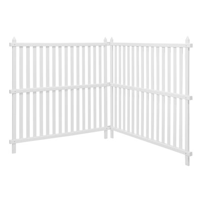 Panneaux de protection extérieure en vinyle blanc, 2 panneaux, 122 x 122 cm, avec piquets de 50 cm, pour climatiseur ou équipement de piscine. Idéal pour les poubelles et les unités de climatisation.
