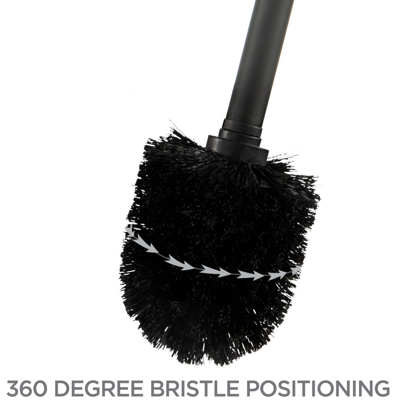 Paquet de 2 brosses de toilette et support pour baignoire Bath Bliss, Noir