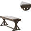 Banc de salle à manger contemporain en bois de frêne gris massif 1 pièce