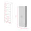 Armoire pour garde-manger Clinton, blanc, H 66,8 po x l 11,9 po x P 23,6 po-1137589688