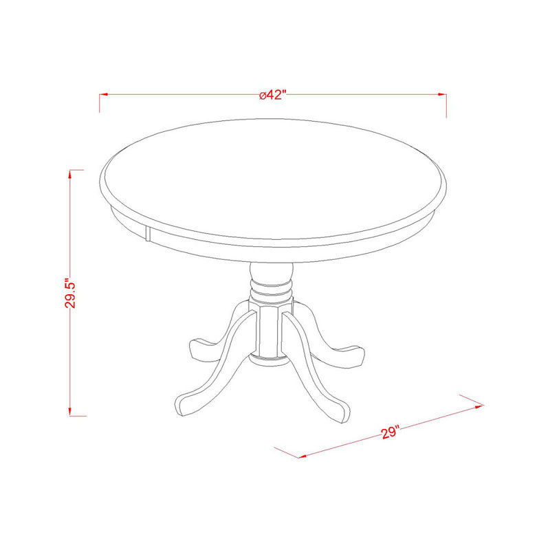 Hartland Modern Kitchen Table - a Round Table Top with Pedestal Base, Linen White, Linen White, Linen White