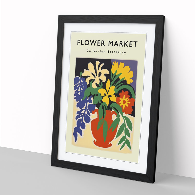 A Flower Market Exhibition Collection No.7 - Single Picture Frame Print on Wood, 34cm H x 25cm W x 2cm D