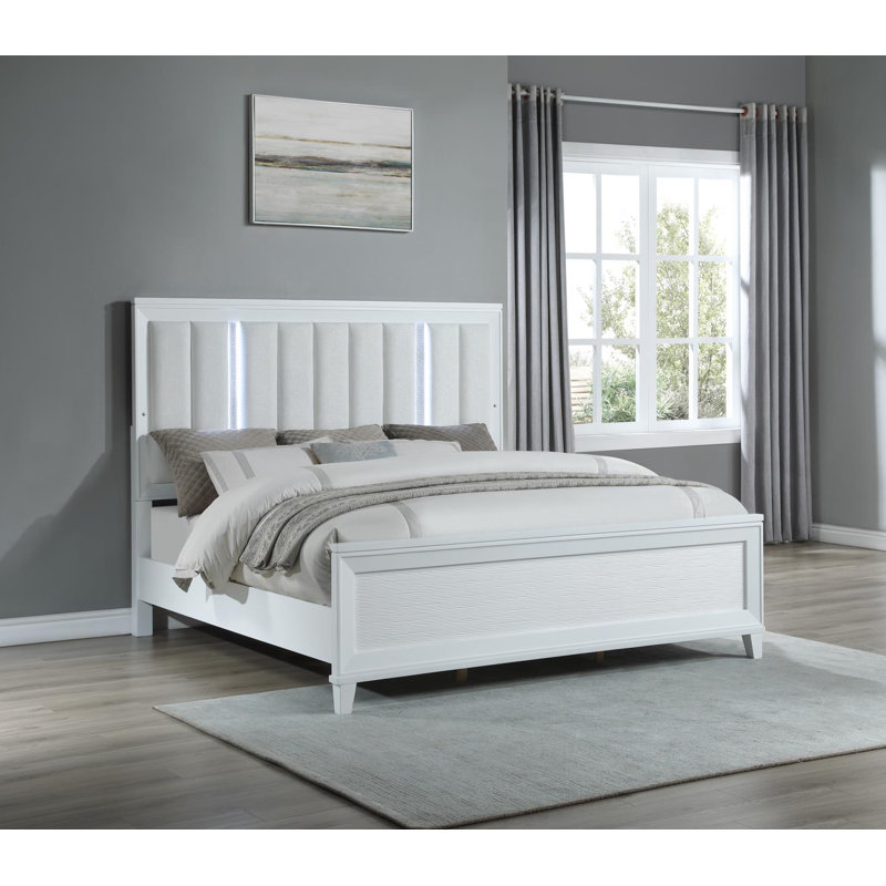 White Led King Bed, King
