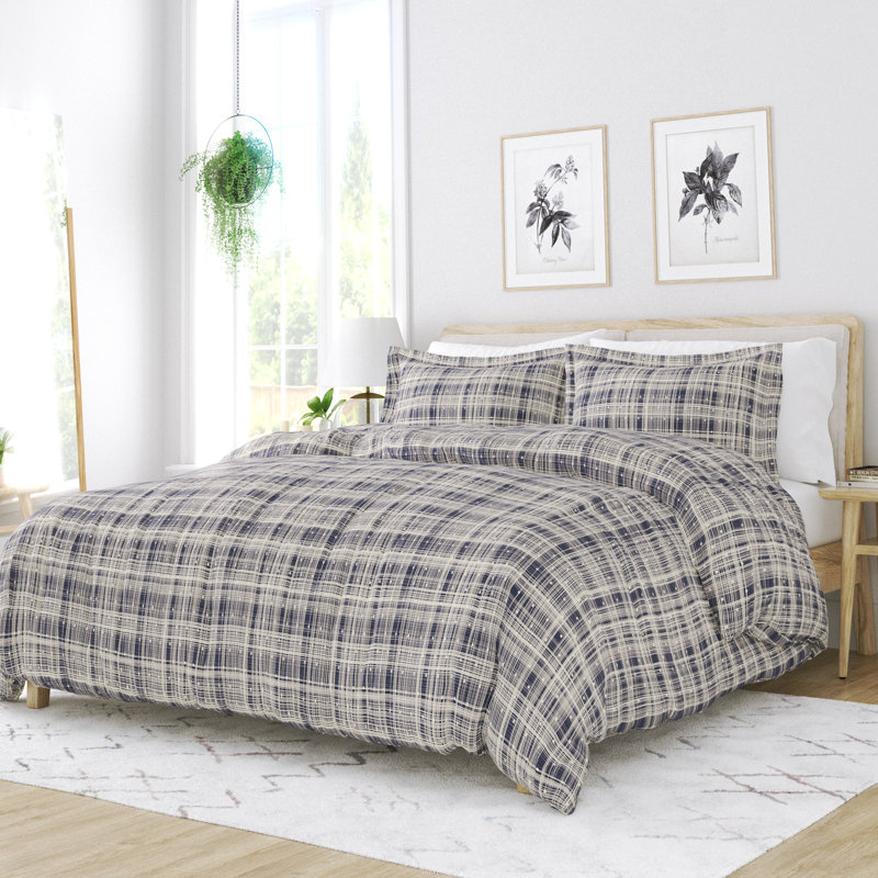 Becky Cameron Polka Dot Pattern Duvet Cover Set, Navy, Twin Duvet Cover + 1 Sham