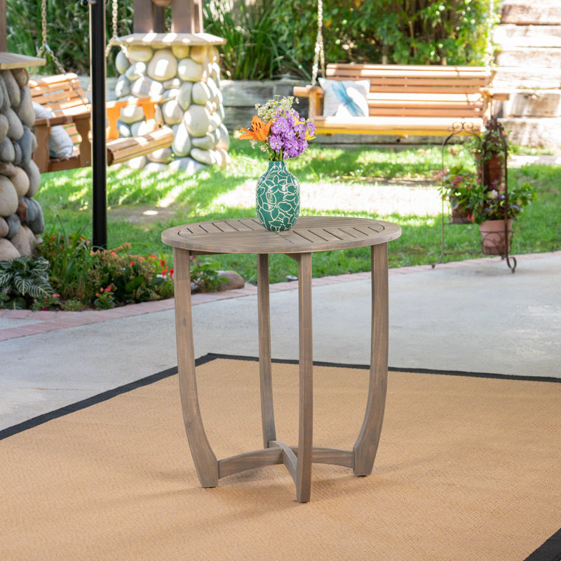 Table circulaire en bois 27,5 po, Gris