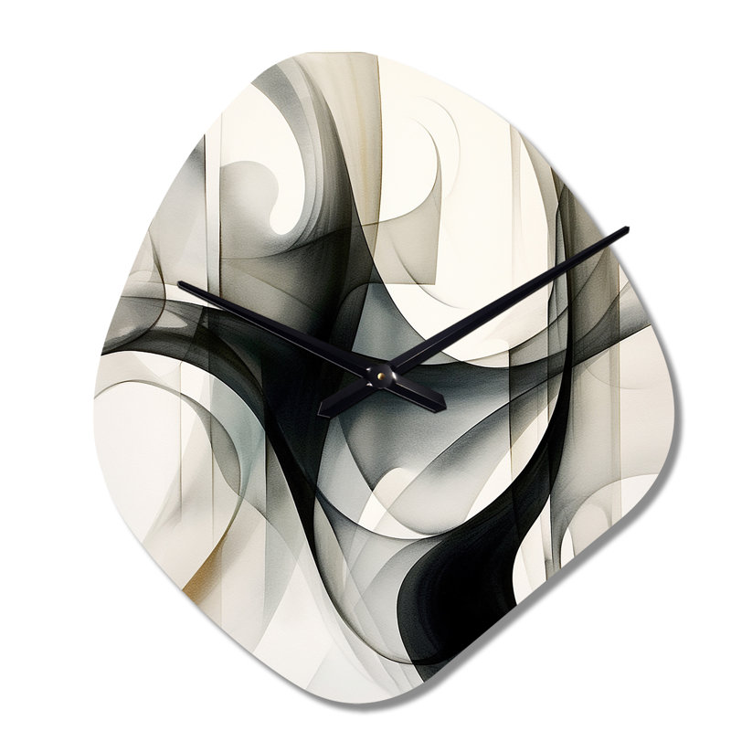 Horloge Reando, neutre, neutre, forme géométrique, horloge murale moderne, Petit