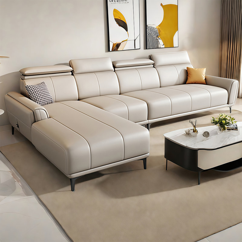 Canapé de style américain simple et léger de luxe, H 38,58 po x l 133,85 po x P 70,86 po