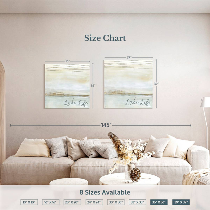 Avery Lake Escape Lake Life, 39" H x 39" W