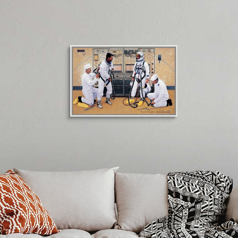 «The Longest Step», art mural sur toile, Cadre flottant blanc, H 22 po x l 32 po x P 1,75 po