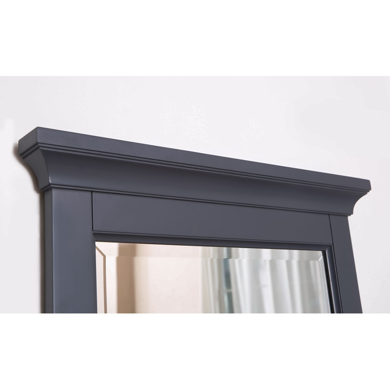 Miroir de salle de bain Bernardsville, Gris charbon