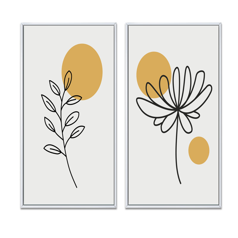Art floral mural lune, peinture abstraite rétro - conception florale rétro créative avec pleine lune I, H 40 po x l 40 po