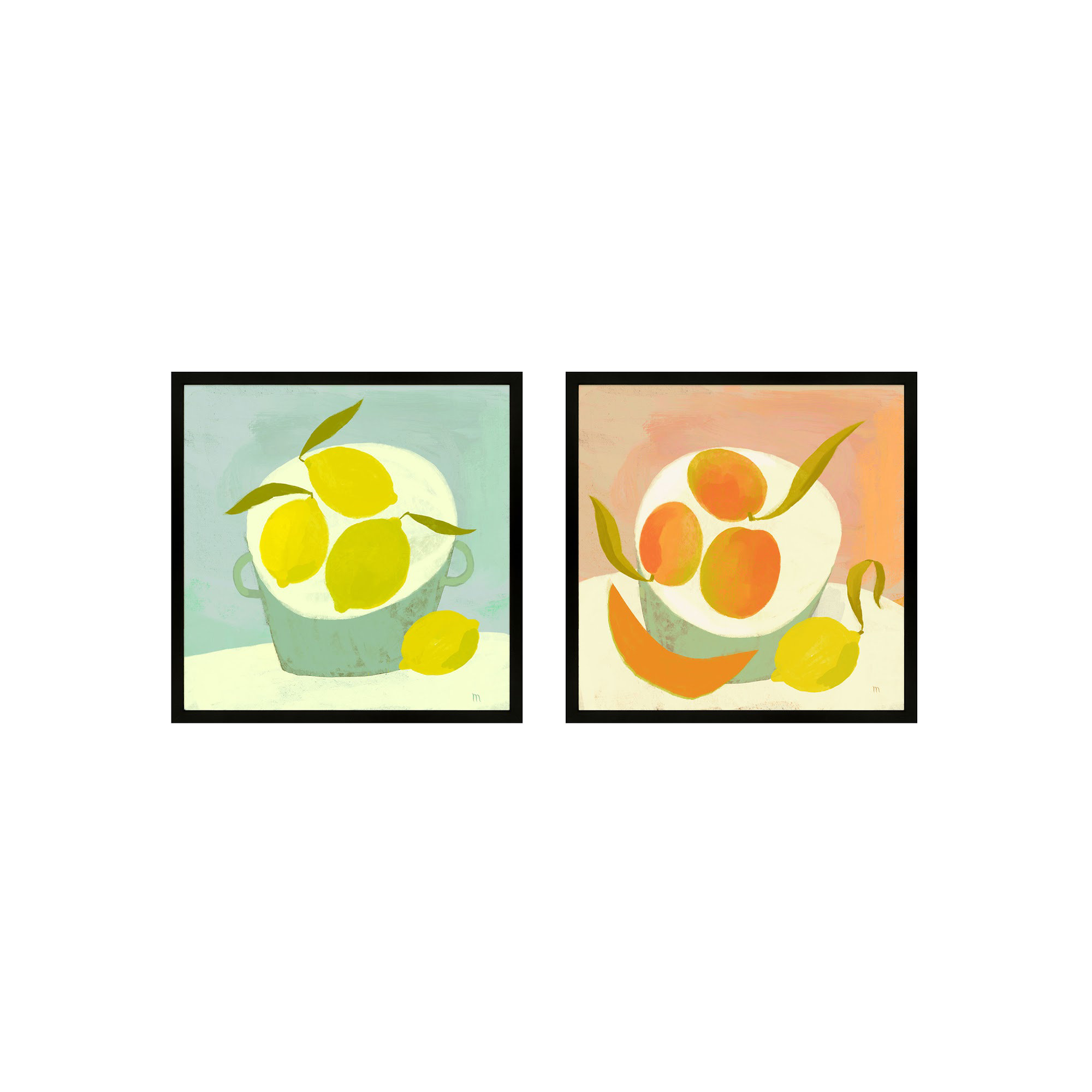 Summer Bounty by StudioM, 24" H x 24" W x 1.25" D, Black