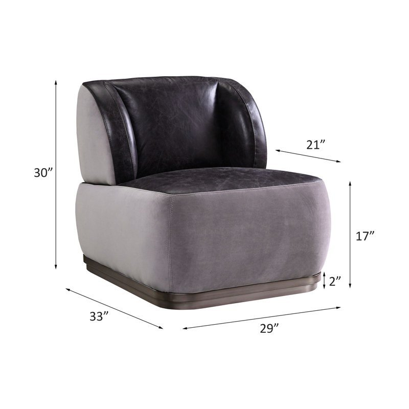 Fauteuil d'appoint antique en ardoise grise, dossier et assise décontractés, cuir rétro, structure en aluminium patchwork industriel pour le salon, coussin de siège serré et élégant, capitonnage horizontal de luxe, espace