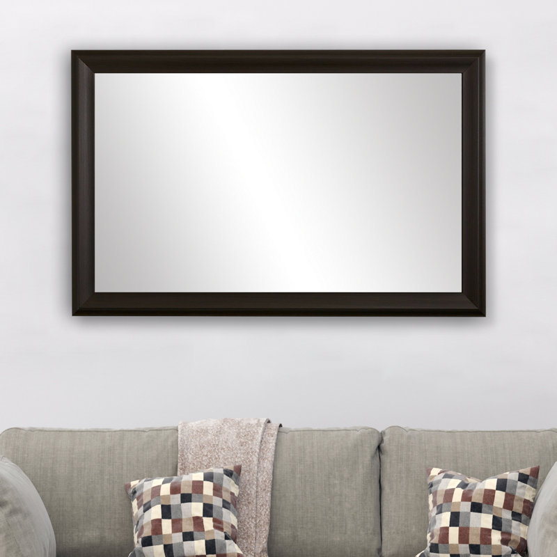 Woodford Wood Framed Mirror with Safety Backing Ideal for Bathroom / Vanity Mirror, 20" x 24", Oxidized Walnut