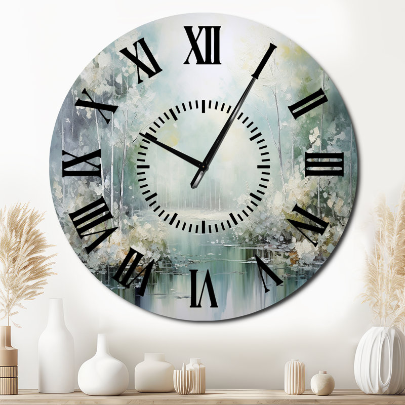 Horloge murale Minimal River Forest, Surdimensionné