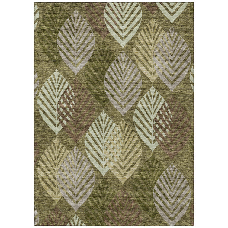 Neysa Washable Floral Indoor / Outdoor Rug