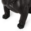 Statue de jardin bouledogue français noir mat, sculpture de chien en pierre coulée pour l'extérieur, ornement de patio sans assemblage