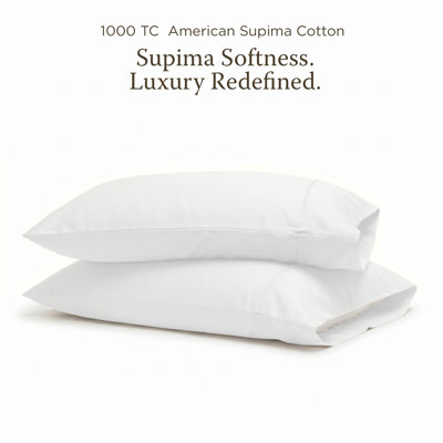 Threadmill 1000 Thread Count Supima Cotton Pillowcase Set
