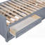 Lit plateforme simple en bois avec 12 compartiments de rangement (4 tiroirs de chaque côté) Aucun sommier tapissier nécessaire, robuste et durable-1890657450