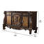 Commode traditionnelle en bois avec 5 tiroirs et 2 armoires, brun