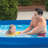Plastic Round Inflatable Pool 33'' H x 180'' W x 180'' L , with Pump Included