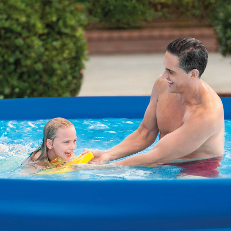 Intex 15' Blue Round Above Ground Pool with Filter Pump and Cover
