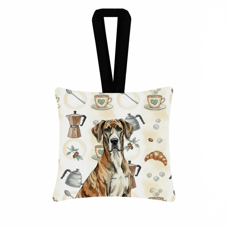 Ornement carré en tissu Brindle Great Dane, Grand danois bringé