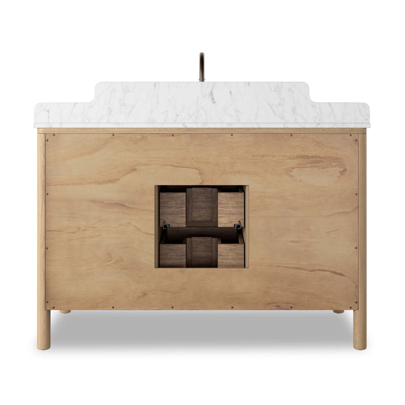 Porter Double Vanity-Carrara Marble, 48.5"