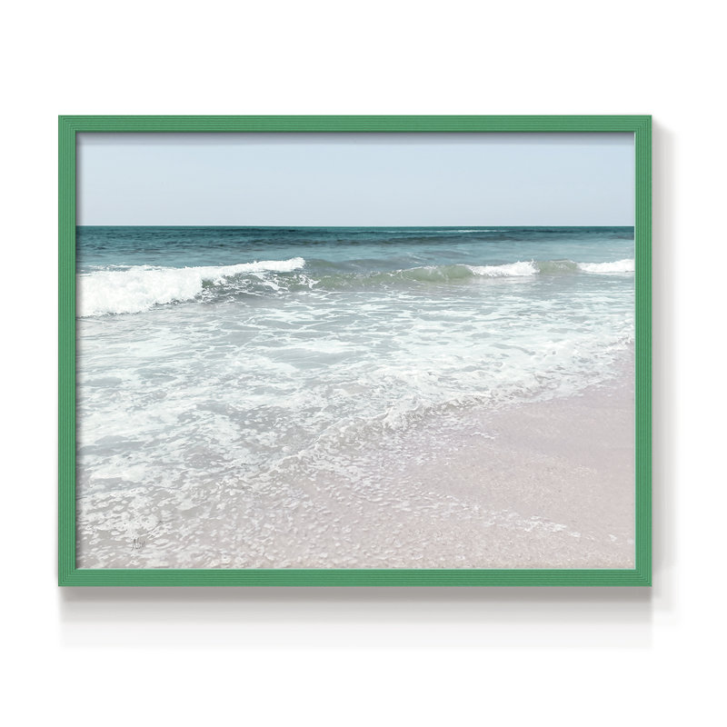 Reproduction encadrée Shoreline Pleasure - bois massif, Vert, H 11 po x l 9 po