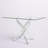 Kara Glass Pedestal Dining Table for 4 or 6 People-198658962-199189784