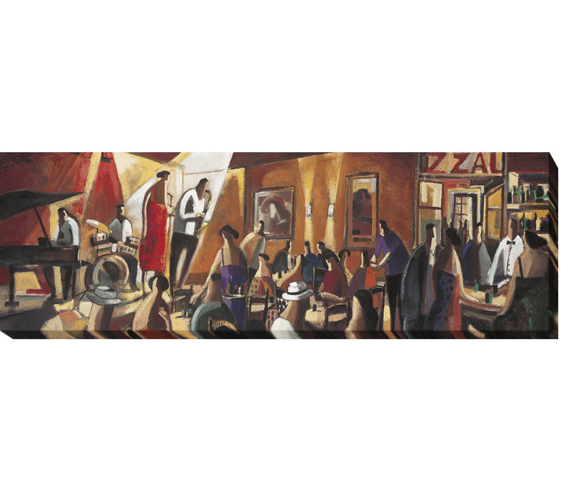 Quartet par Didier Lourenco - reproduction sur toile, H 8 po x l 24 po x P 1,5 po