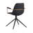 18.5'' H Faux Leather Upholstered Metal Armchair-1509231198
