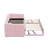 Twin XL Upholstered Daybed with Trundle and LED Light, Trundle Flat or Raised, Pink-1361222719