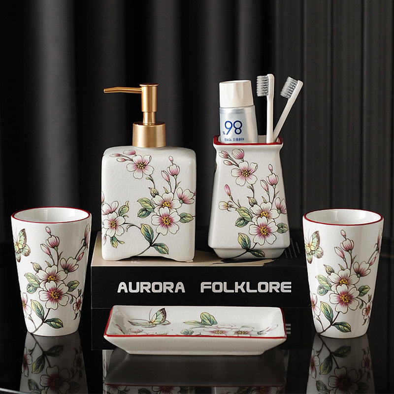 Ceramic Bathroom Accessories Set