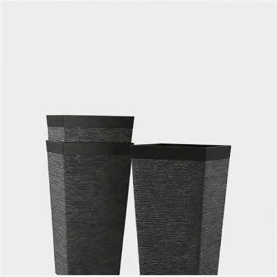 Ensemble de 3 pots à fleurs de style moderne empilables
