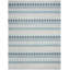 Tapis géométrique beige / bleu en laine / coton tissé à la main Jacques Natura-1632303137