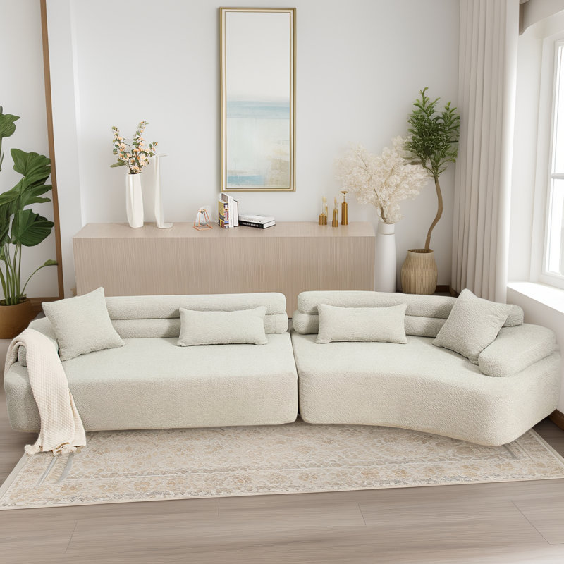 Canapé modulaire Shandra, Polyester vert Shandra