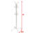 Standing Coat And Hat Hanger Organizer Rack, 12 Hooks, White