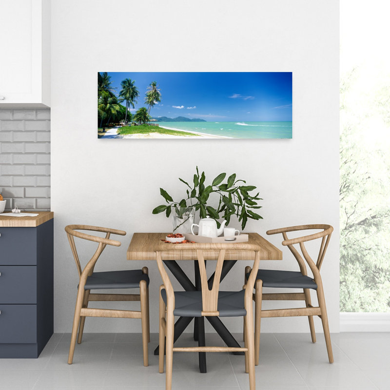 Palmiers sur la plage, Penang State, Malaisie, H 12 po x l 36 po