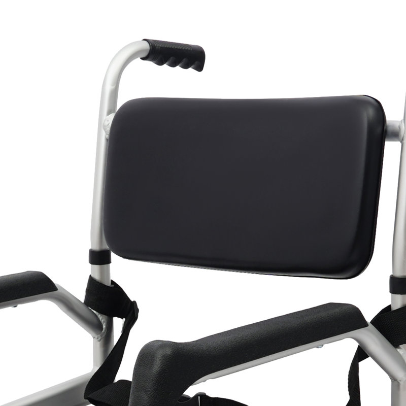 Lockable Rolling Shower Chair With Commode(O-Shape Seat)