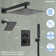 Thermostatic Shower Faucet 12" High-Pressure Dual Showerheads with Handheld Shower