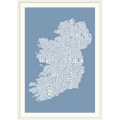 Art textuel de Francy, «Irish Cities Map» par Abarca