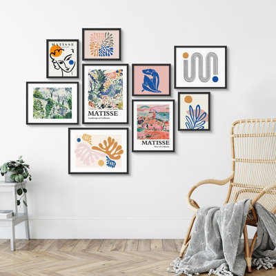 Henri Matisse Inspired Modern with Bold Colors and Shapes Illustrations Modern Art Small Decor